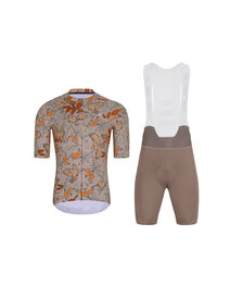 HOLOKOLO Kurzarm Radtrikot und Shorts - SPARROVER - Braun